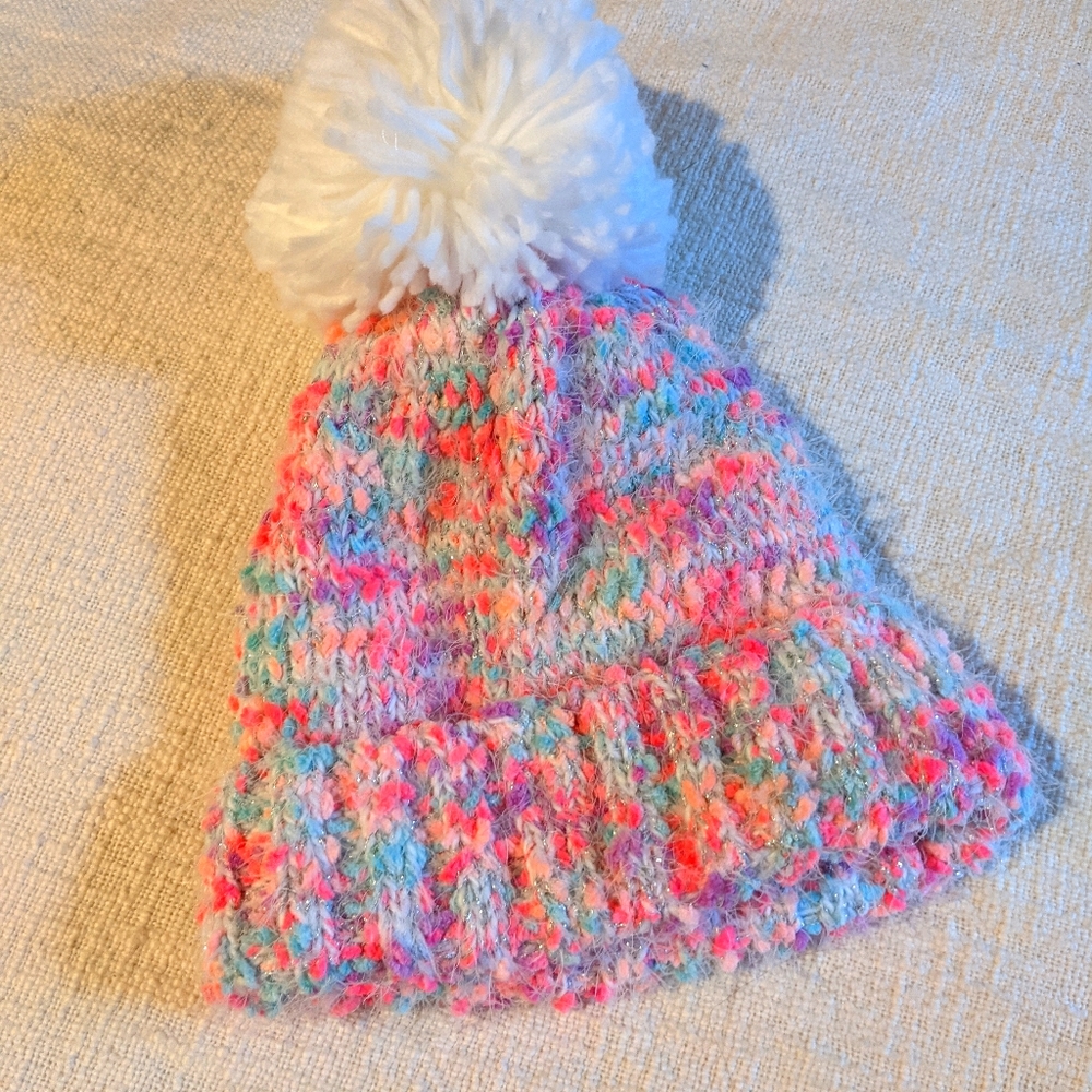 Bright, colorful winter hat